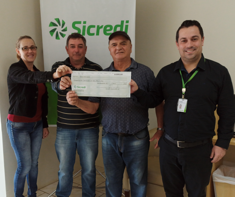 SICREDI FAZ DOAÇÃO AO HOSPITAL SÃO GREGÓRIO.